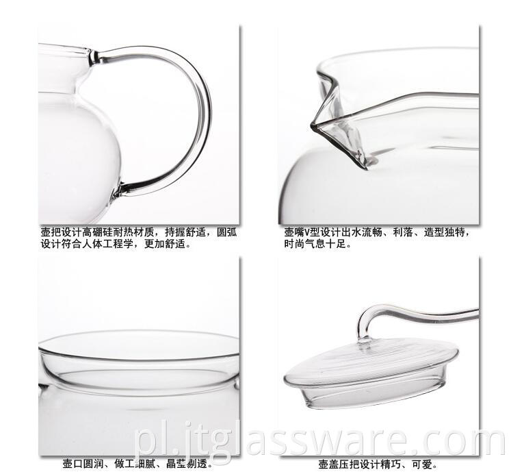 glass teapot details